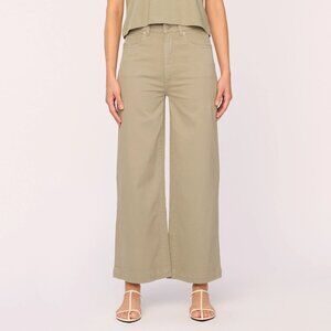 DL1961 Hepburn High Rise Wide Leg Jeans in Alpine Green